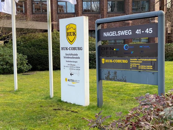 Öffnungszeiten der HUK Versicherung in Hamburg Hammerbrook im Nagelsweg. 